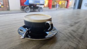 Latte at Hustle in Belfast