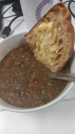 Vegan stew and sourdough at Hustle in Belfast