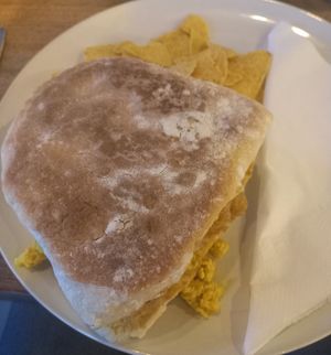 Filled breakfast soda at Hustle in Belfast