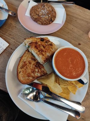 Soup and sandwich £9 at Hustle in Belfast
