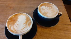 Soya chai lattes at Hustle in Belfast