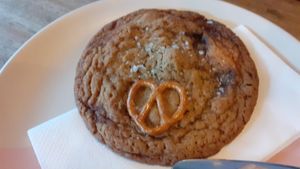 Pretzel and butterscotch cookie at Hustle in Belfast