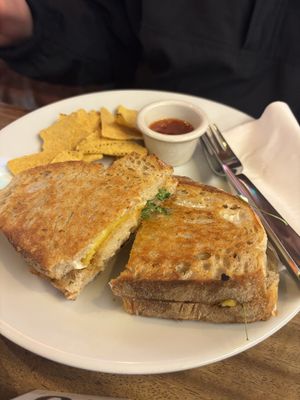 Goujon and cheese toastie   at Hustle in Belfast