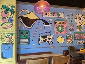 Love the art  at Hustle in Belfast