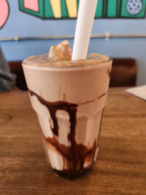 chocolate milkshake at Hustle in Belfast