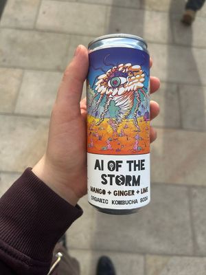 Kombucha mango ginger and lime at Hustle in Belfast