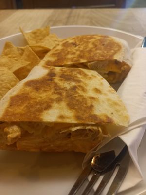 Chick'n and cheez wrap at Hustle in Belfast