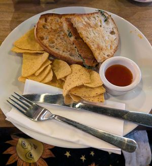 Cajun bac'n toastie at Hustle in Belfast