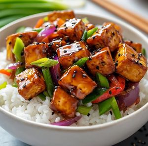 Sweet and Sour Tofu at Roots Natural Kitchen in Fairfax