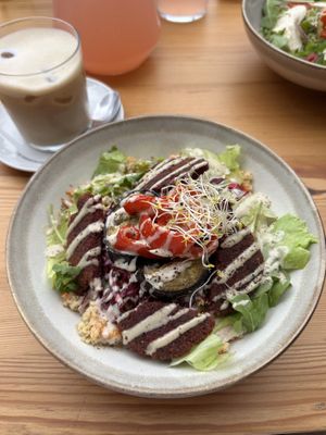 Tahini quinoa bowl  at inner you vegan in Tenerife