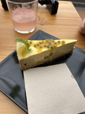 Raw vegan cheesecake   at inner you vegan in Tenerife