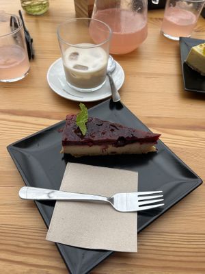 Wildberry cheesecake   at inner you vegan in Tenerife