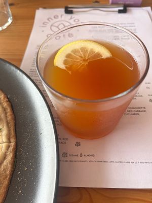 Green tea kombucha at inner you vegan in Tenerife