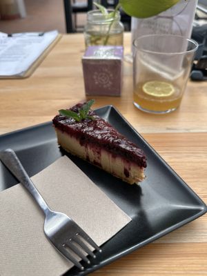 Wild berry cheesecakee  at inner you vegan in Tenerife