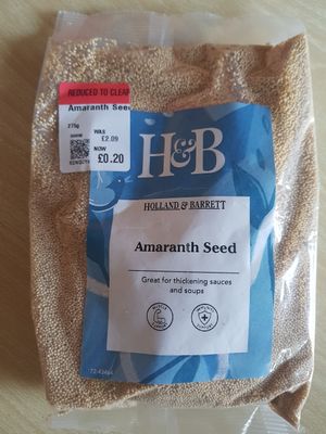Amaranth seed at Holland & Barrett in Darlington