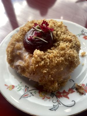 Sakura donut  at Round Tripla Café in Helsinki