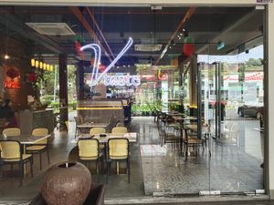 Shop front at V Taste Vegetarian Cafe in Johor Bahru