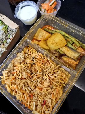 NASI BRIYANI WITH CURRY LION MANEMUSHROOM at V Taste Vegetarian Cafe in Johor Bahru