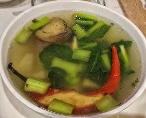 Yong Tau Foo soup at V Taste Vegetarian Cafe in Johor Bahru