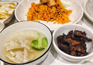 Wan ton soup at V Taste Vegetarian Cafe in Johor Bahru