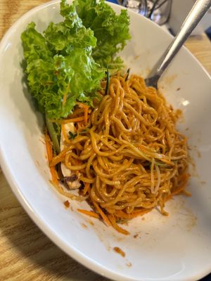 Korean ramen dry noodles   at V Taste Vegetarian Cafe in Johor Bahru
