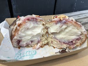 Boysenberry cream filled doughnut was was incredible   at Belén Vegan Bakery in Wellington
