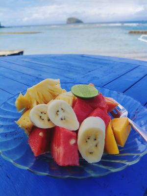 Fruit salad at Puri Oka Beach Bungalows in Manggis
