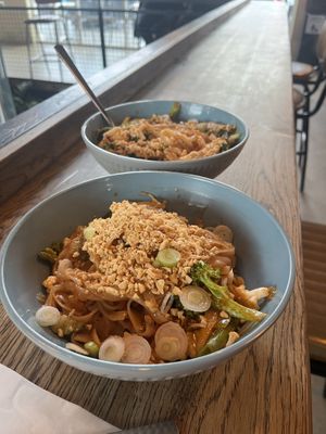 Vegan Pad Thai! Loved the warm noodles and veggies, but the sauce felt more sweet & sour than pad thai to me.  at Menam in Selfoss