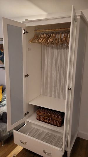How many places have you stayed in that give you 4 hangers? You'll find plenty of space in this and a chest of drawers for a proper holiday wardrobe. Oh, and a hamper for days out! at The Wildflower Retreat Vegan B&B in Tipton St John