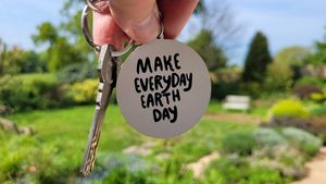 Your key to a private entrance so you can come and go as you please at The Wildflower Retreat Vegan B&B in Tipton St John