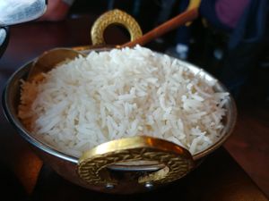 Rice that came with Baigun Varta at Gurkhas in Longmont