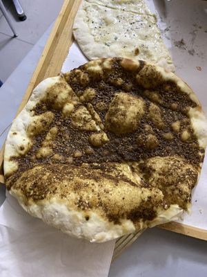 Manakish Zatar (vegan, 2,50€)  at Amareen  in Frankfurt