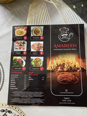Speisekarte 1  at Amareen  in Frankfurt