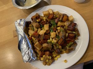 Revuelto vegano  at Taco Ocho in Richardson