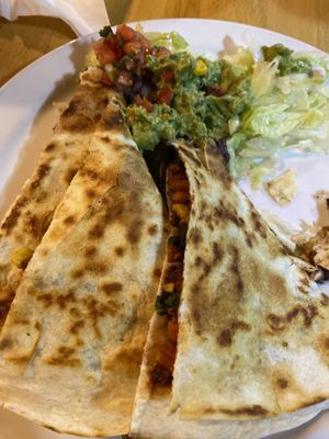 Black bean quesadilla!  at Taco Ocho in Richardson