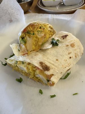 Ocho burrito vegan style  at Taco Ocho in Richardson