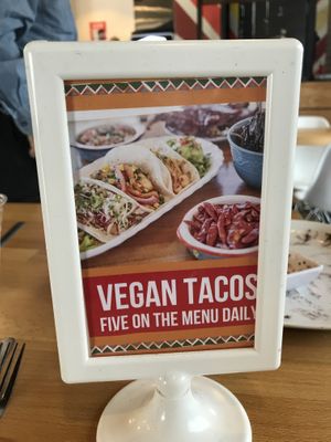 Dedicated vegan menu at Taco Ocho in Richardson