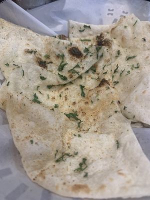 Garlic naan  at Little India in American Fork