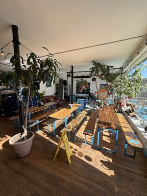 Indoor space  at Blunt Pretzels in Swannanoa