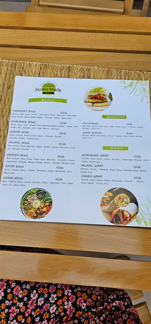 Menu at Le Acai Cafe in Tamraght