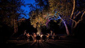 Campsite in Sedona, Arizona at Vegan Basecamp in Las Vegas