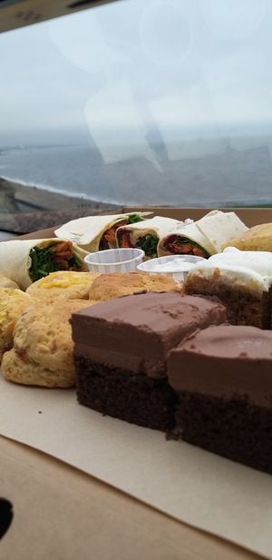 Afternoon tea with a view 💚🌱 at The Good Apple Cafe in Sunderland