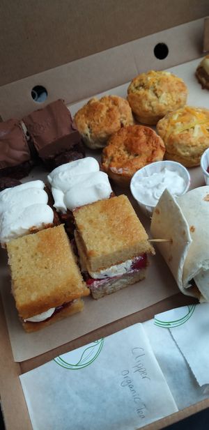 Vegan cream and local jam in pots 💚🌱 at The Good Apple Cafe in Sunderland