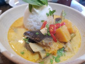 Butternut red thai curry at The Good Apple Cafe in Sunderland