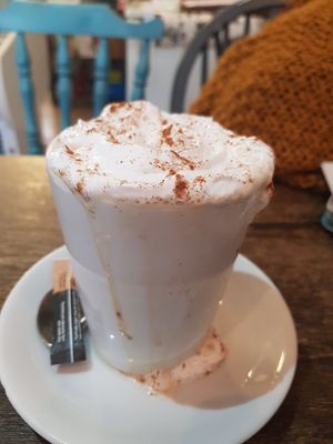 Spiced pumpkin latte and cream 🎃👻 at The Good Apple Cafe in Sunderland