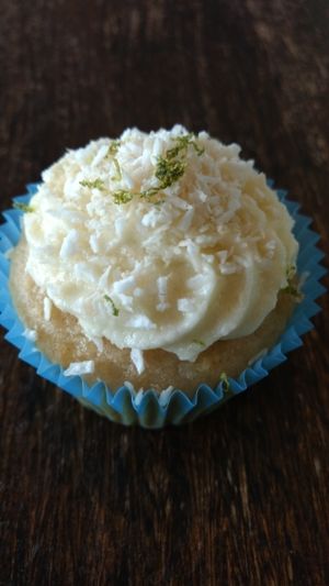 lime and coconut cupcake at The Good Apple Cafe in Sunderland