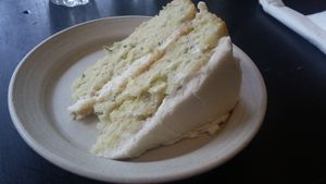 Lime and courgette cake at The Good Apple Cafe in Sunderland