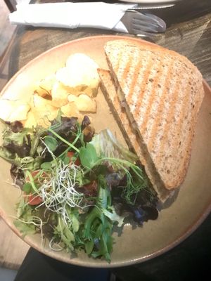Vegan cheese and onion toastie at The Good Apple Cafe in Sunderland