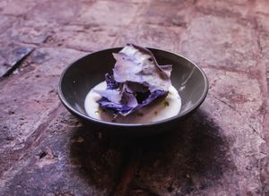 Crema de ajo  at Tierra Restaurante  in Sucre