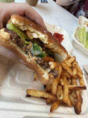 Jalepeño burger  at RĀW Superfood Café in Sacramento